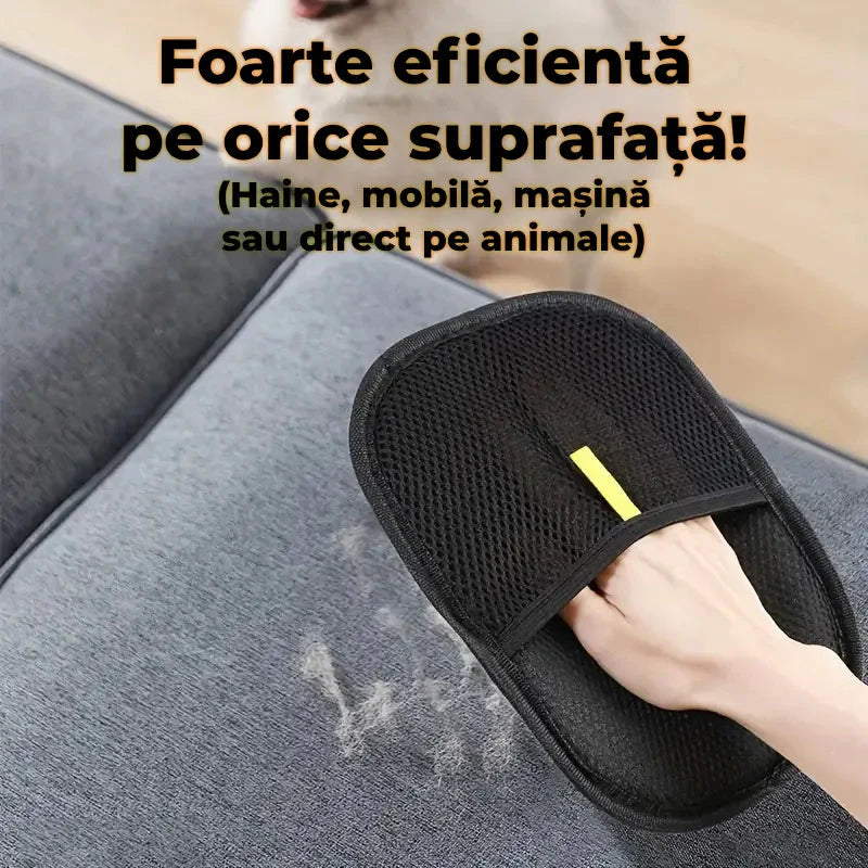 Mănușa electrostatică pentru îndepărtarea părului