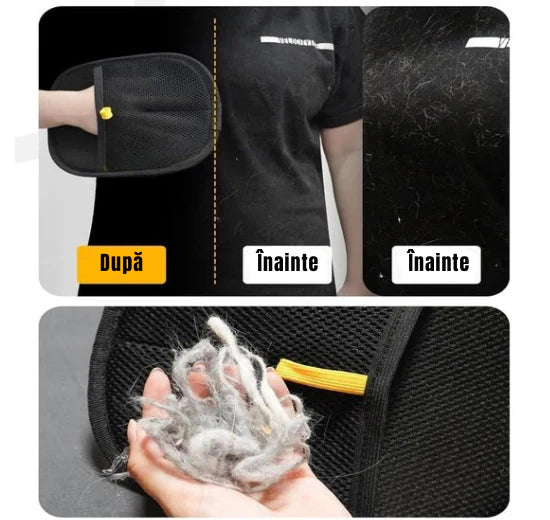 Mănușa electrostatică pentru îndepărtarea părului